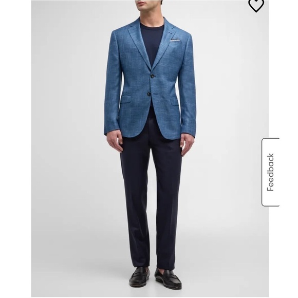 Emporio Armani G Line Deco Blue Suit 100% Virgin Wool - Picture 3 of 16